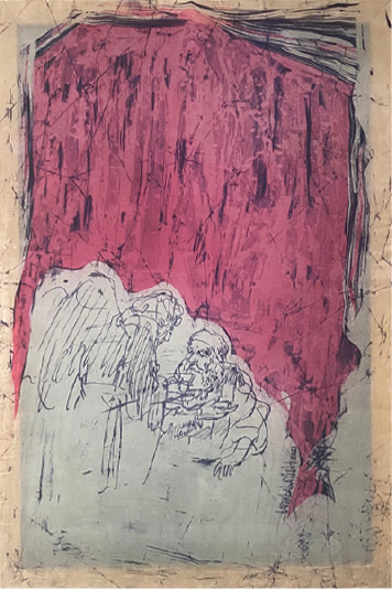 İpek Kumaş Üzerine Mum Batik, 115x85 cm