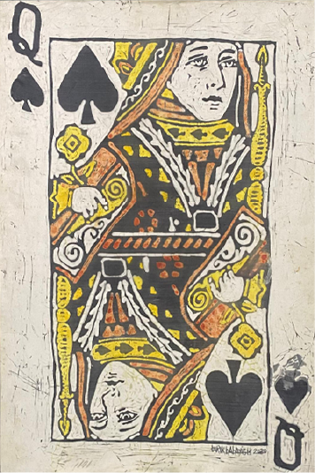 İpek Kumaş Üzerine Mum Batik, 65x45 cm