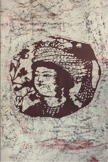 İpek Kumaş Üzerine Mum Batik, 120x90 cm